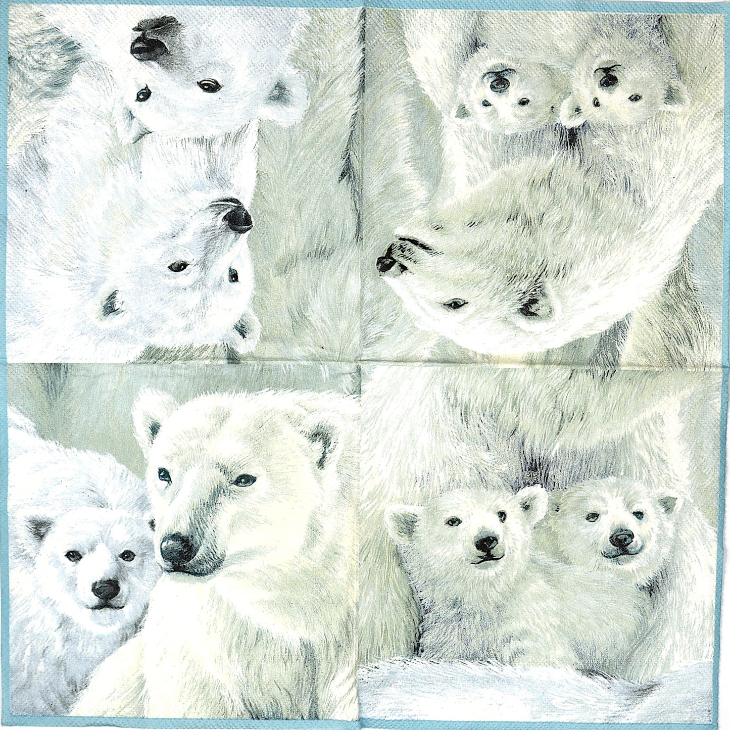 Decoupage Napkins 5" - Polar Bear