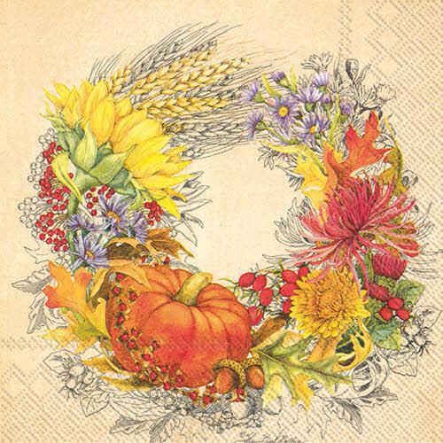 Decoupage Napkins 5" (2pcs)- Beautiful Harvest