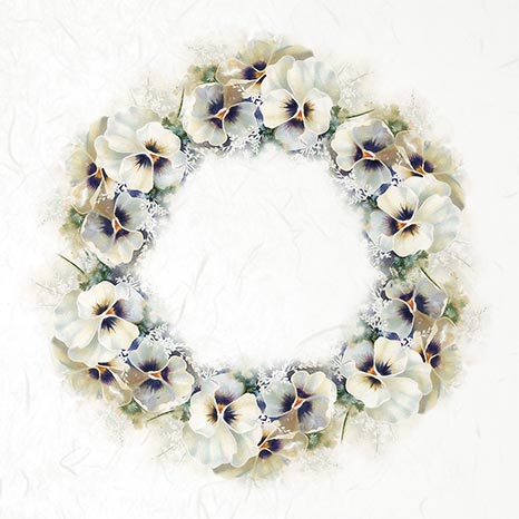 ITD Collection Mini Rice Paper Set - Flower Wreaths