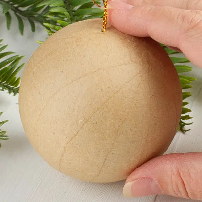 3" Paper Mache Ball Ornament