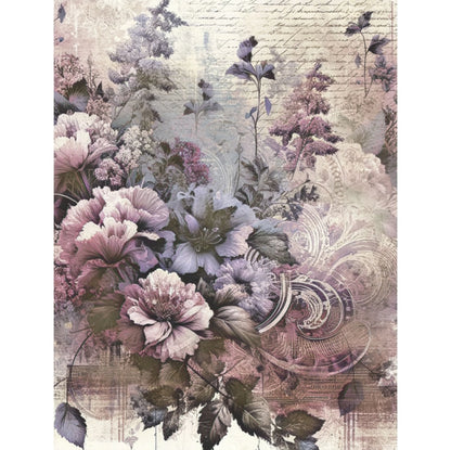 Decoupage Rice Paper Set of 6 - Peony