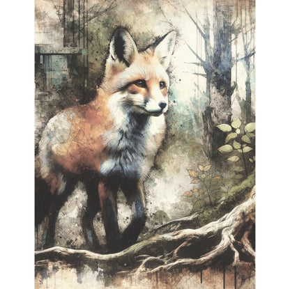 Decoupage Rice Paper Set of 6 - Forest Animals