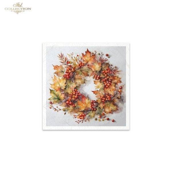 ITD Collection Mini Rice Paper Set - Autumn Wreaths