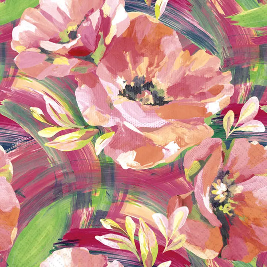 Decoupage Napkins 6.5" - Vivid Flowers