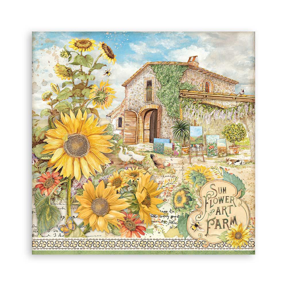 Stamperia 12"  Scrapbook Paper Pad - Sunflower Art