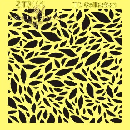 6" Transparent Stencil - Leaf Pattern