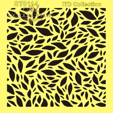 6" Transparent Stencil - Leaf Pattern