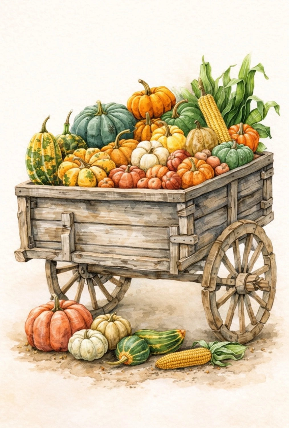 Mini Wet Transfer, Decals for Crafts 3.25" x 5" - Country Harvest