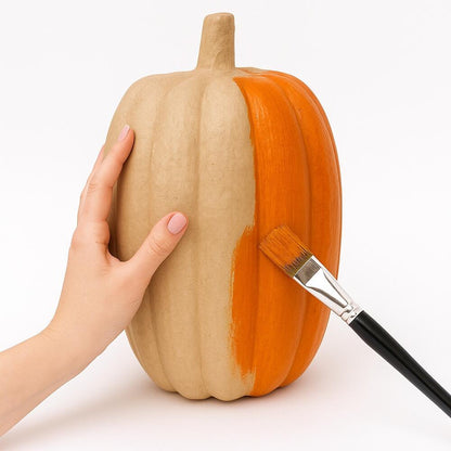 Paper Mache Pumpkin - 10" x 6"