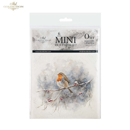 ITD Collection Mini Rice Paper Set - Winter Birds IIII