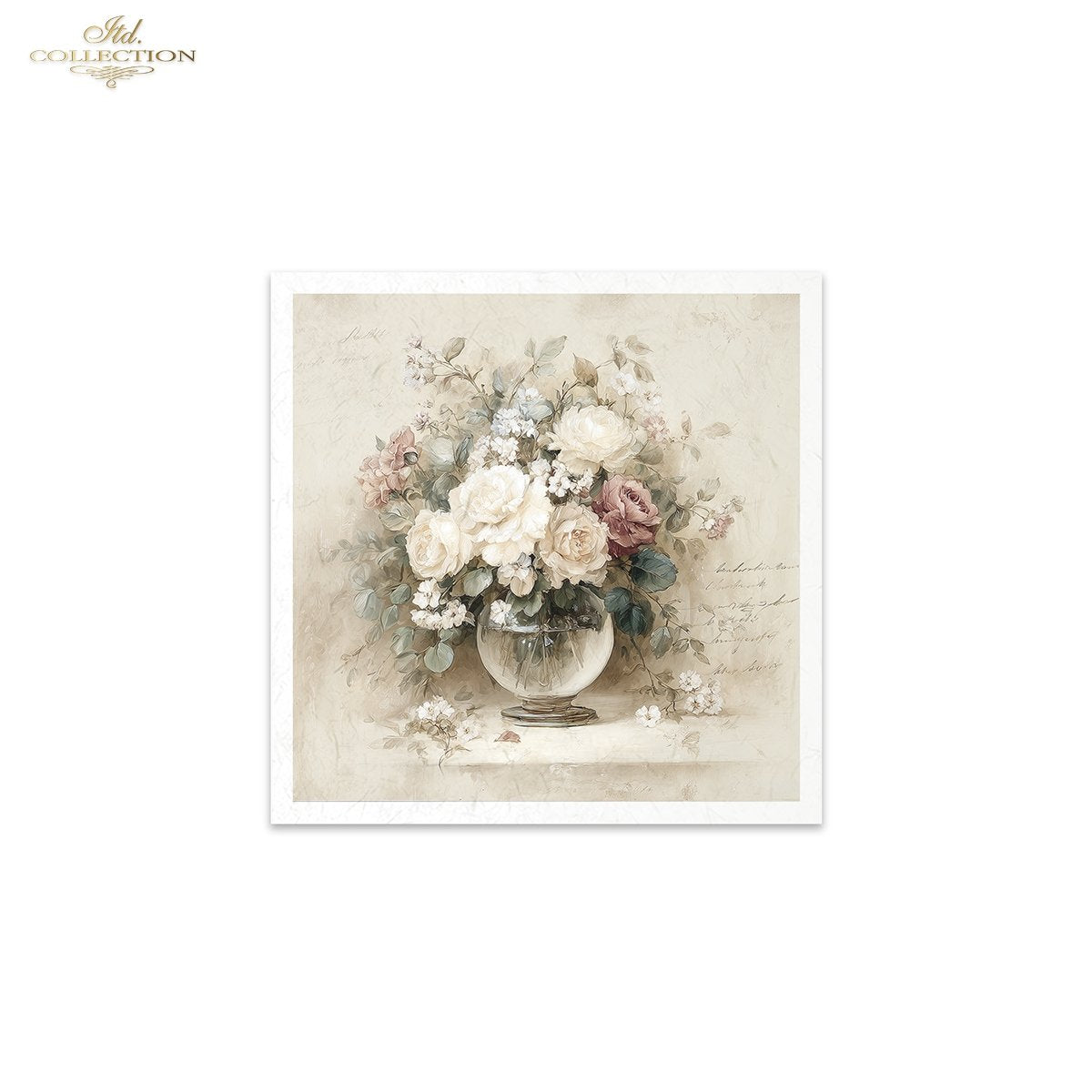 Decoupage Rice Paper Mini Set - Vintage Bouquets