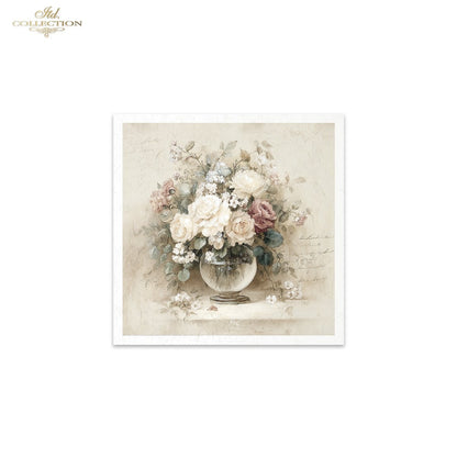 Decoupage Rice Paper Mini Set - Vintage Bouquets