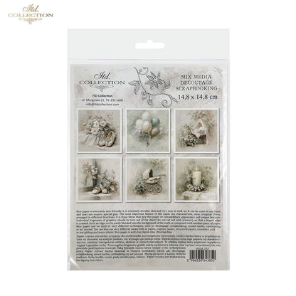 Decoupage Rice Paper Mini Set - Vintage Baby Shower
