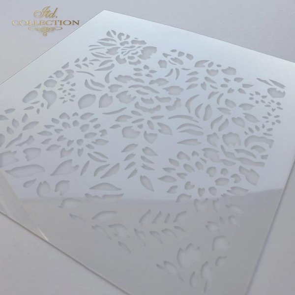 6" Transparent Stencil - Floral
