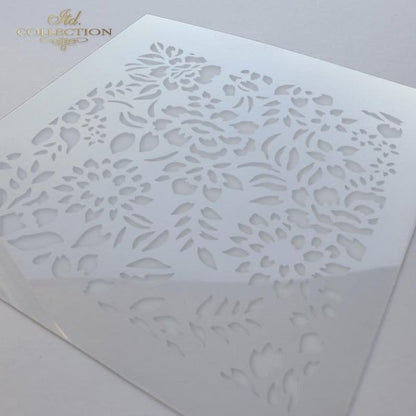 6" Transparent Stencil - Floral