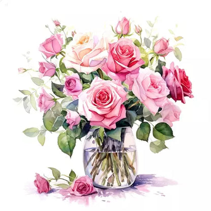 Decoupage Napkins 6.5" (2pcs)- Mazzetto Di Rose Rosa
