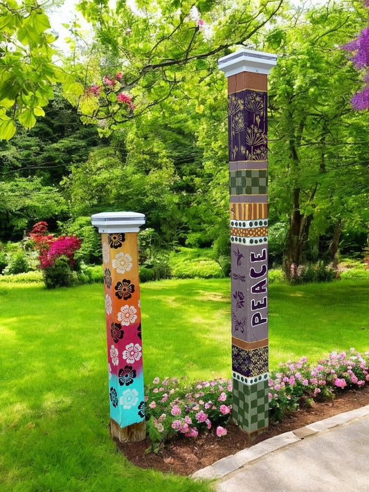 garden art pole workshop