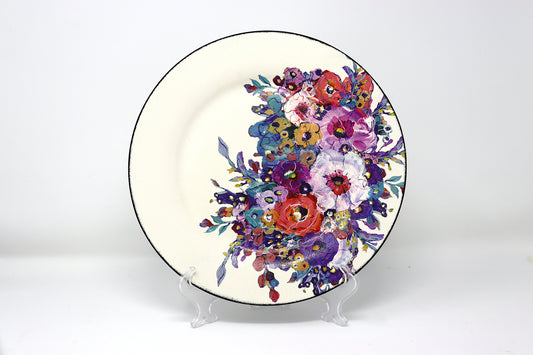 10" Decorative Floral Plate 