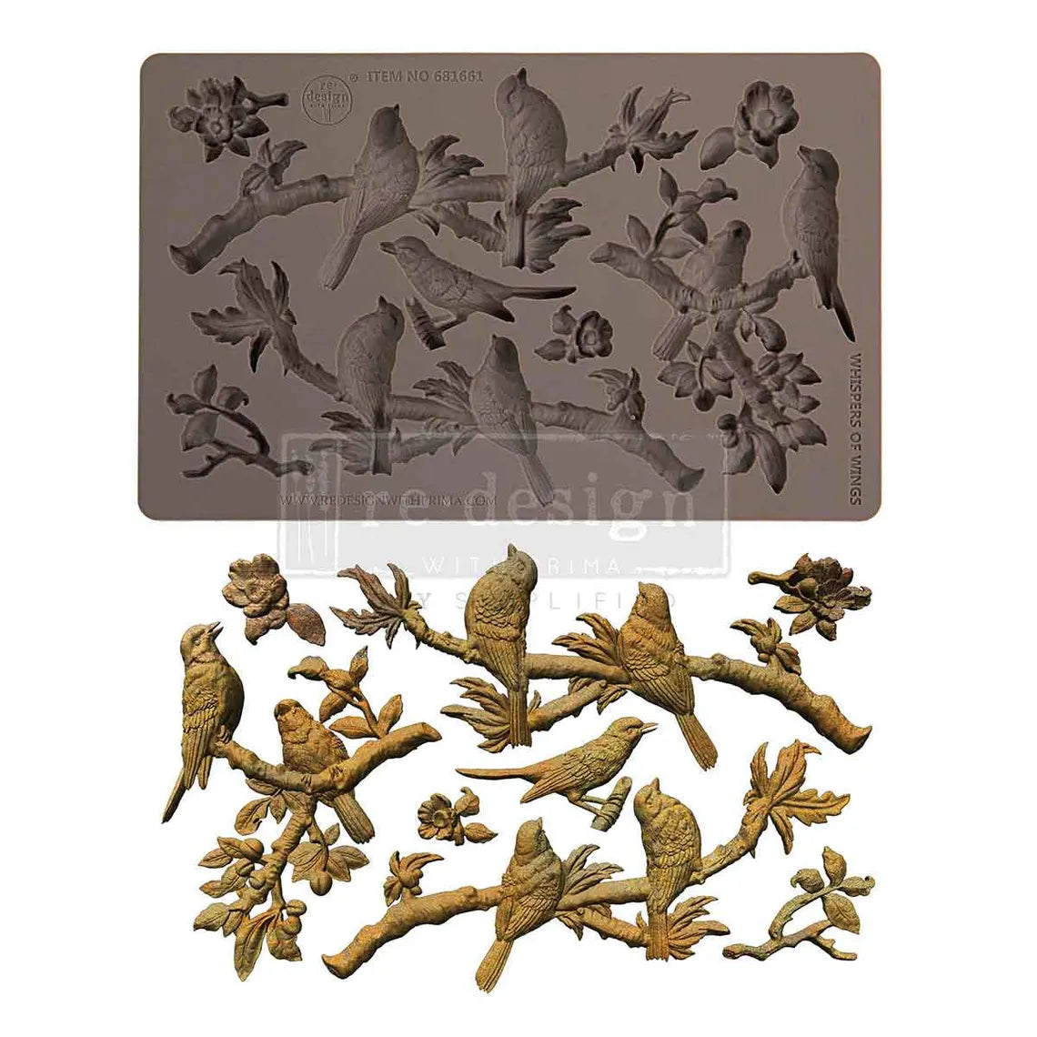 Rediseño con molde Prima Décor de 5" x 8" - Country Blossom