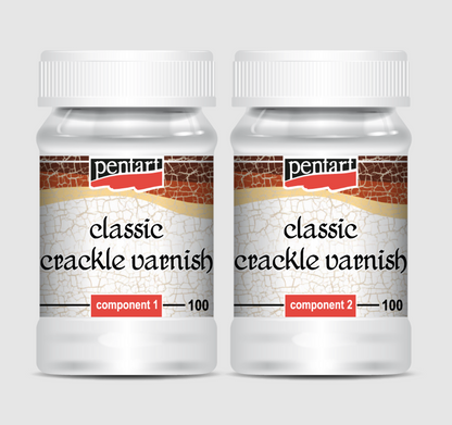 Pentart Classic Crackle Varnish - 2 Components 100ml