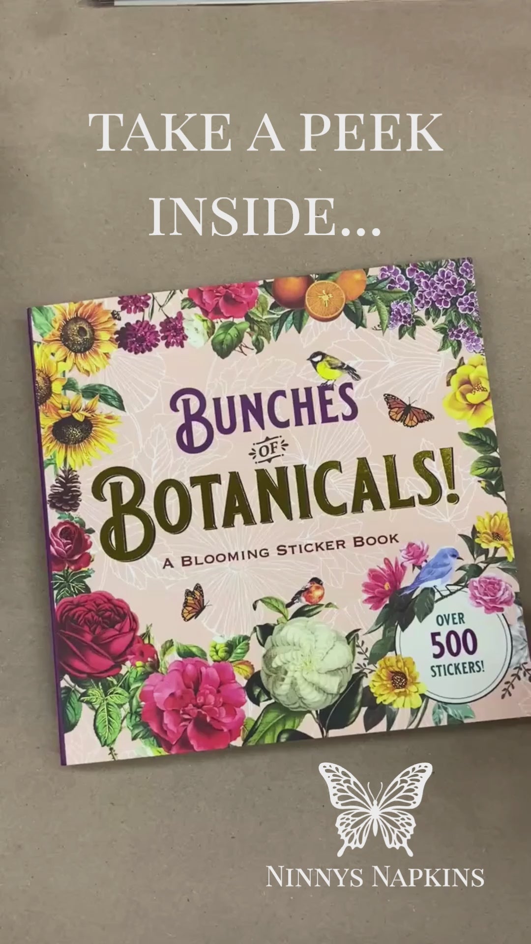Bunches of Botanicals Sticker Book flip through