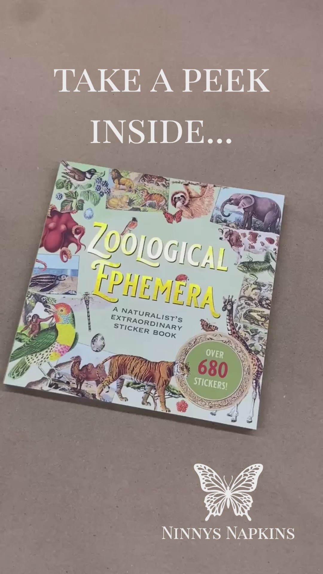 Zoological Ephemera Sticker Book flip through