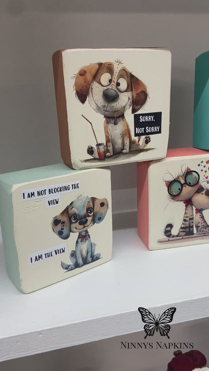 Easy Tutorial - Shelf Sitter Blocks Using Wet Transfers