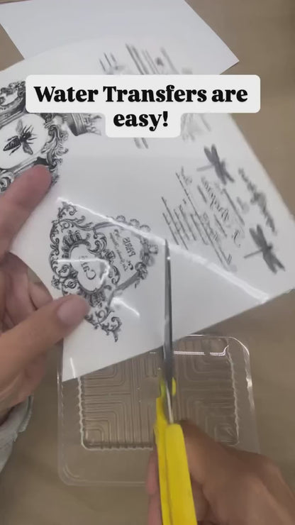 Wet Transfer, Decals for Crafts- Vintage Labels