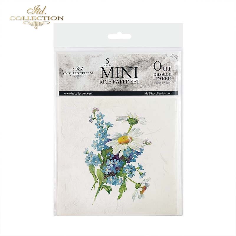 ITD Collection Mini Rice Paper Creative Set - Spring Flowers