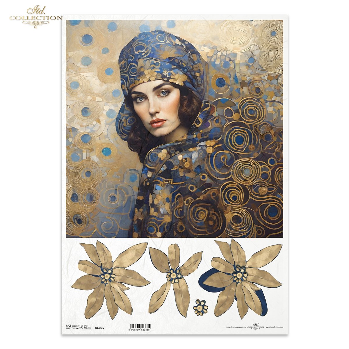 ITD Collection A3 Rice Paper - Inspired by Klimt R1243L