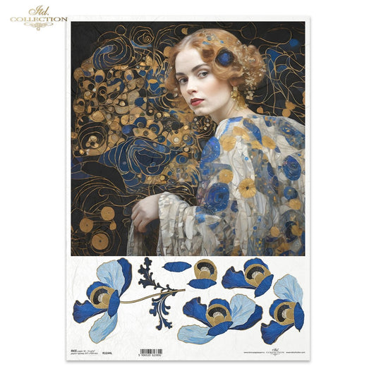 ITD Collection A3 Rice Paper - Inspired by Klimt R1244L