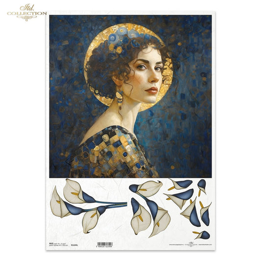 ITD Collection A3 Rice Paper - Inspired by Klimt R1245L