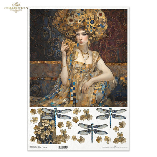 ITD Collection A3 Rice Paper - Inspired by Klimt R1247L