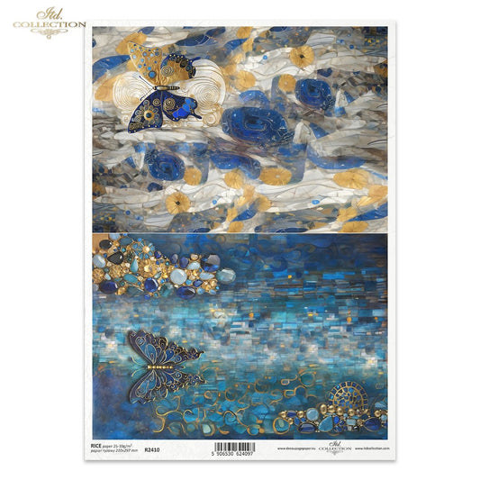 ITD Collection A4 Rice Paper - Inspired by Klimt R2410