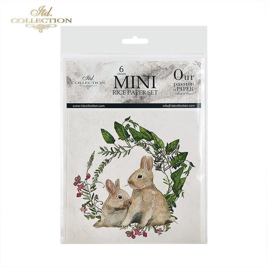 ITD Collection Mini Rice Paper Set - Easter Animals, Flowers