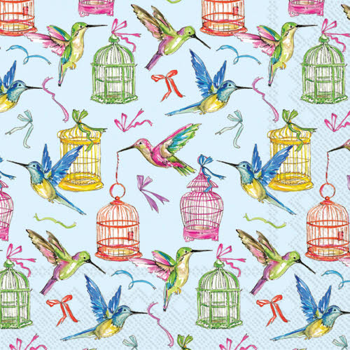 Decoupage Napkins 5" - Birds and Cages