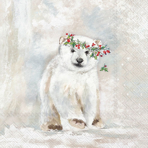 Decoupage Napkins 6.5" - Polar Bear