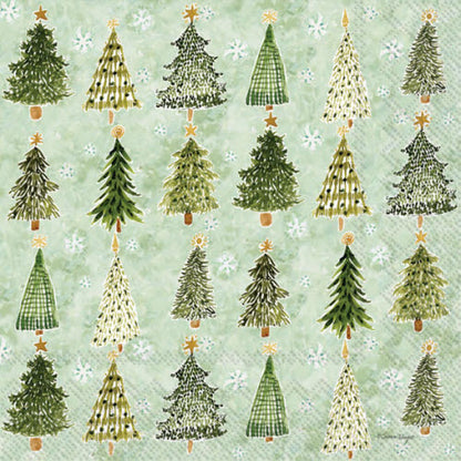 Decoupage Napkins 6.5" - Christmas Tree Pattern