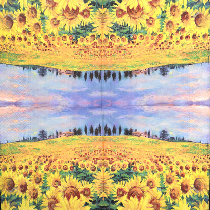 Decoupage Napkins 6.5" - Painted Sunflowers