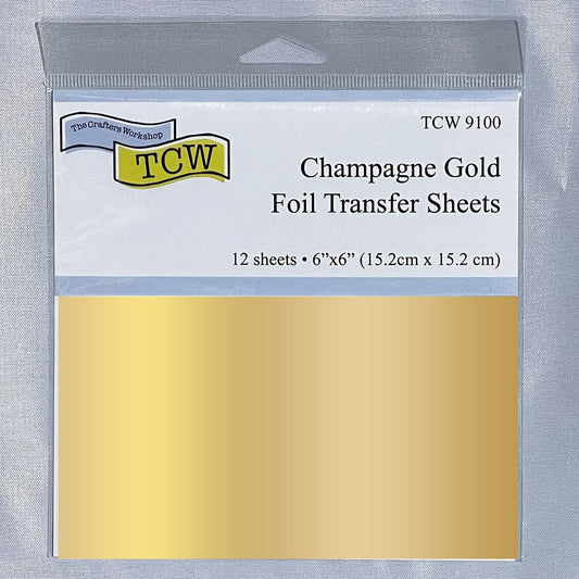TCW9100 Foil Transfer Sheets 6×6 Champagne Gold