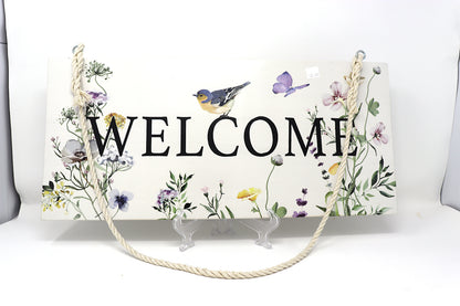 Handmade Welcome Sign: Parchment & Meadows Design