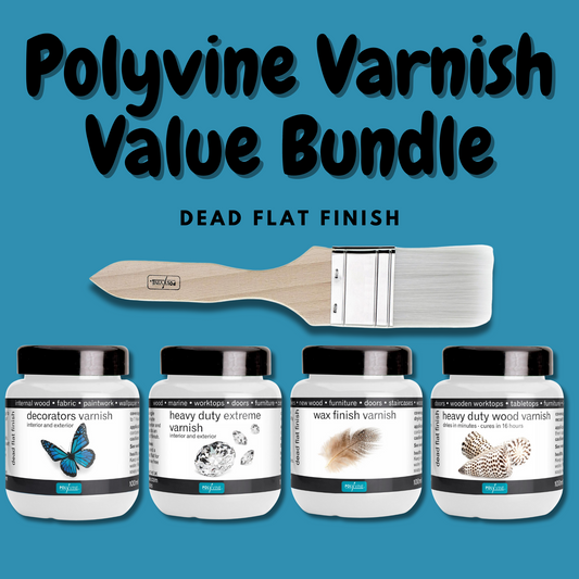 Polyvine Varnish 100ml Value Pack - Dead Flat