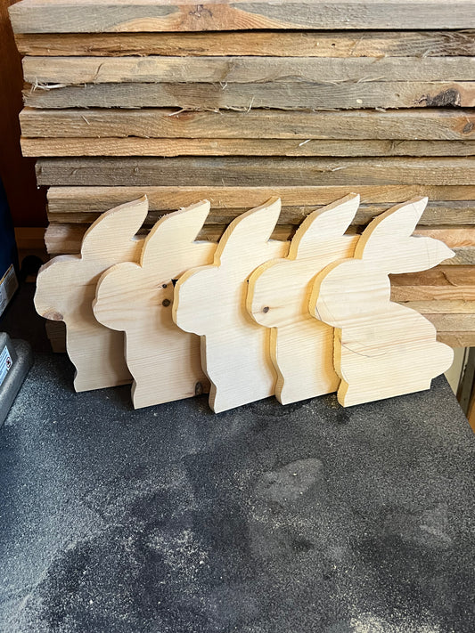 wood blank bunny rabbits