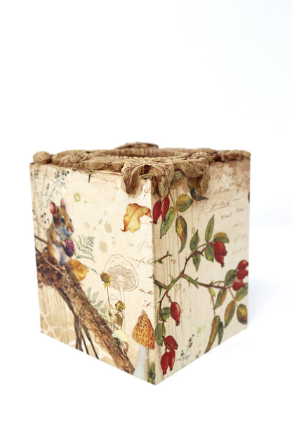 Woodland Mouse Square Tissue Box