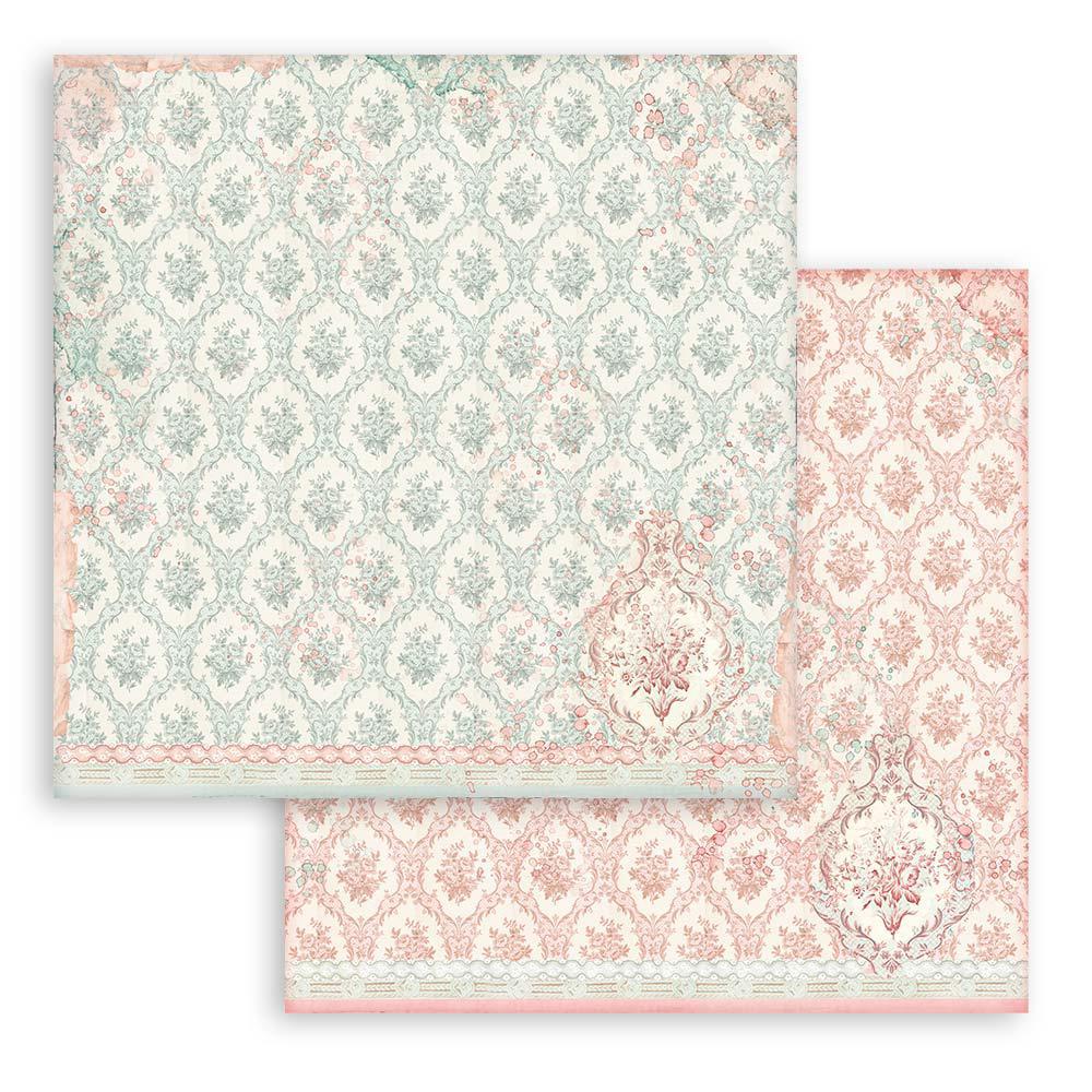 Stamperia 12" Scrapbook Maxi Background Selection - Rose Parfum