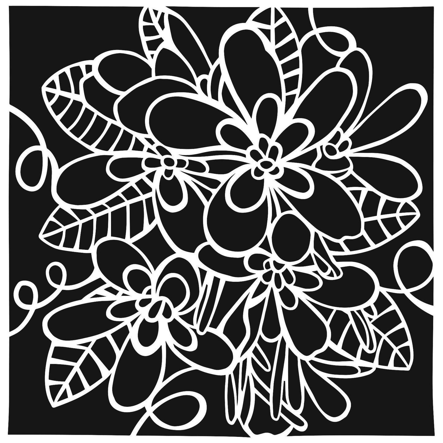 TCW 6" Stencil - Flower Cluster