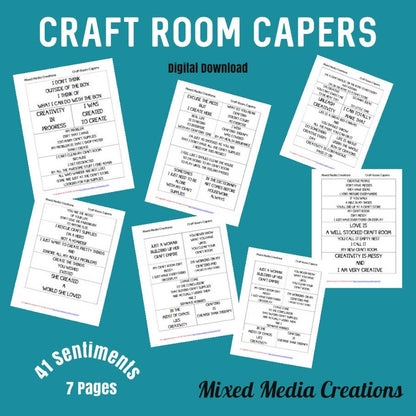 Mixed Media Creations Digital Sentiment Pack - Craft Room Capers
