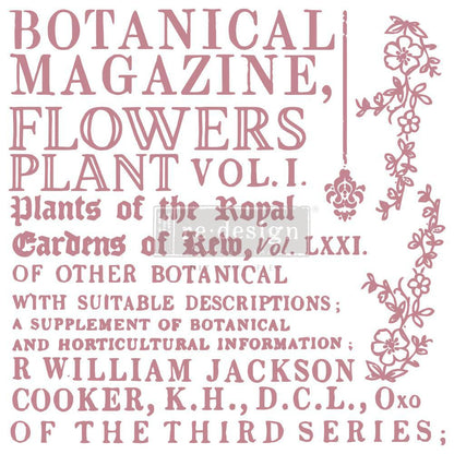 Re-Design with Prima Décor Stamp 12" x 12" - Botanical Encyclopedia