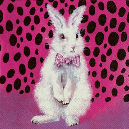 Decoupage Napkins 6.5"- Bad Hair Bunny