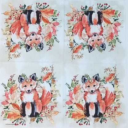 Decoupage Napkins 5" - Sweet Fox
